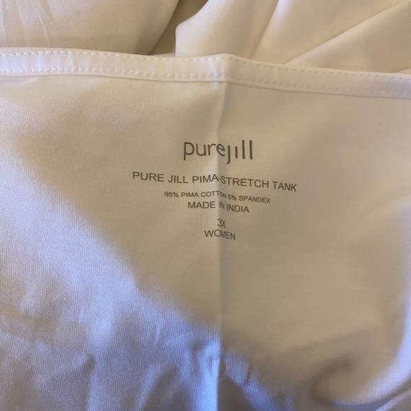 J Jill white tank top- nwt and in packaging- never worn. Size 3x - Picture 4 of 6